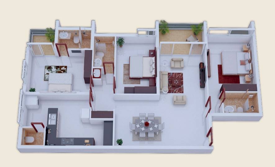 cong-ty-xay-dung-23-decorate-three-bedrooms