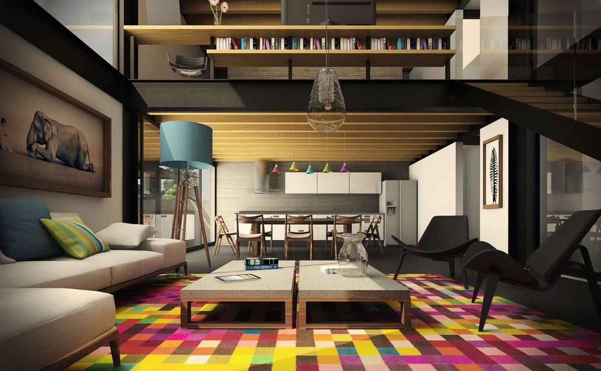 nha-cap-4-duoi-300-trieu-colourful-rug-geometric-disco-living-room-min